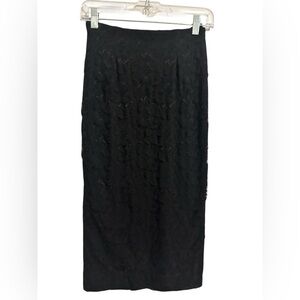 Dress the Population Black Lace Pencil Skirt with Exposed Zipper WhimsiGoth  S